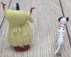 Disney 101 Dalmatians Cruella De Vil And Pongo Figures Toys Lot of 2 Black Red