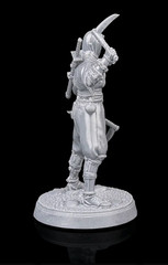 🗡️ Resin 3D Printed Ninja Miniature – 32mm Tabletop Scale 🌑