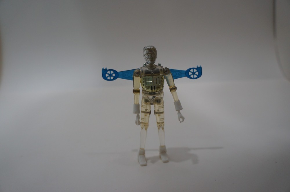 Vintage Mego Micronauts CLEAR TIME TRAVELER Action Figure 1977 w/ wing pack