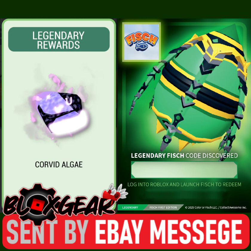 Fisch Corvid Algae Code Legendary DLC Toy Code Sent Fast Via Ebay Msg
