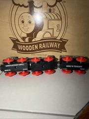 HIRO THOMAS FRIENDS TRAIN WOODEN Railway #51 Japanese STICKY SPILL VARIANT SAD