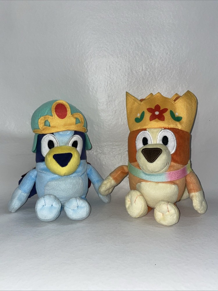 Bluey Friends Queen Bingo & Princess Bluey Plushes 2018 Christmas Birthday Gift