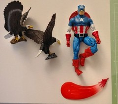 Marvel Legends 6″ Captain America USA 250th Retro Loose + Bald Eagle Lot B3