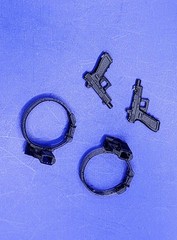 Dual leg holsters with pistols – 1/12 scale