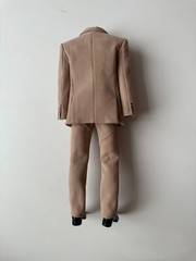 1/6 Beige suit casual Coat Pants Shoes Clothes Fit 12” Male Action Figure Toy