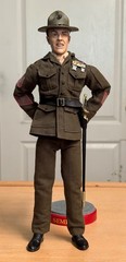 2001 Sideshow Toy Talking Gunnery Sgt. R. Lee Ermey 12″ Action Figure & Stand!