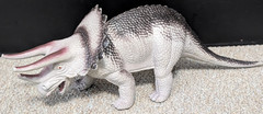 Vintage 1980s Dor Mei Triceratops Styracosaurus Dinosaur Figure Toy Lot (3)