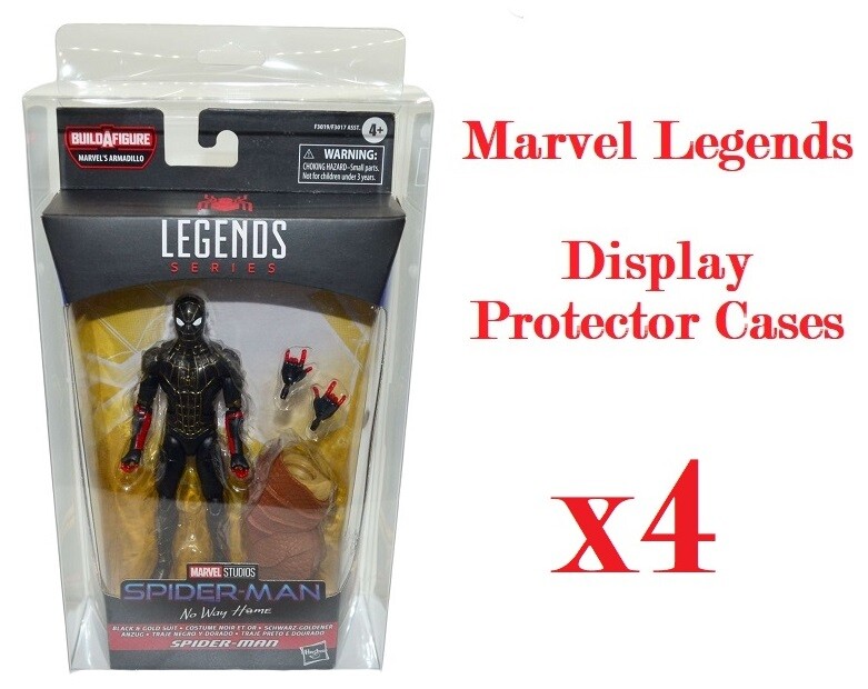 4 Marvel Legends Series Action Figures Clear Plastic Protective Case Display Box