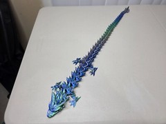 24″ Crystal Articulated Dragon 3D Printed – Saber3D