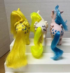 Vintage G1 MLP My Little Pony Pegasus 3 Lot-Sprinkles, Butterfly, Surprise TAF