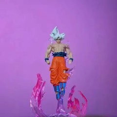 Dragon Ball Ultra Instinct Goku 24cm PVC Figure Emit Light Statue Collectible