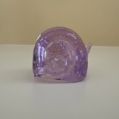 Xia-Xia Pets Hermit Crab Shell Glitter Purple with White Flower by Cepia