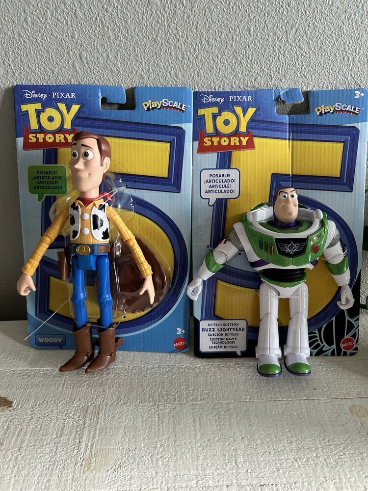 Toy Story 5 PlayScale Poseable Woody & Buzz Lightyear Action Figure Set -NEW IOP