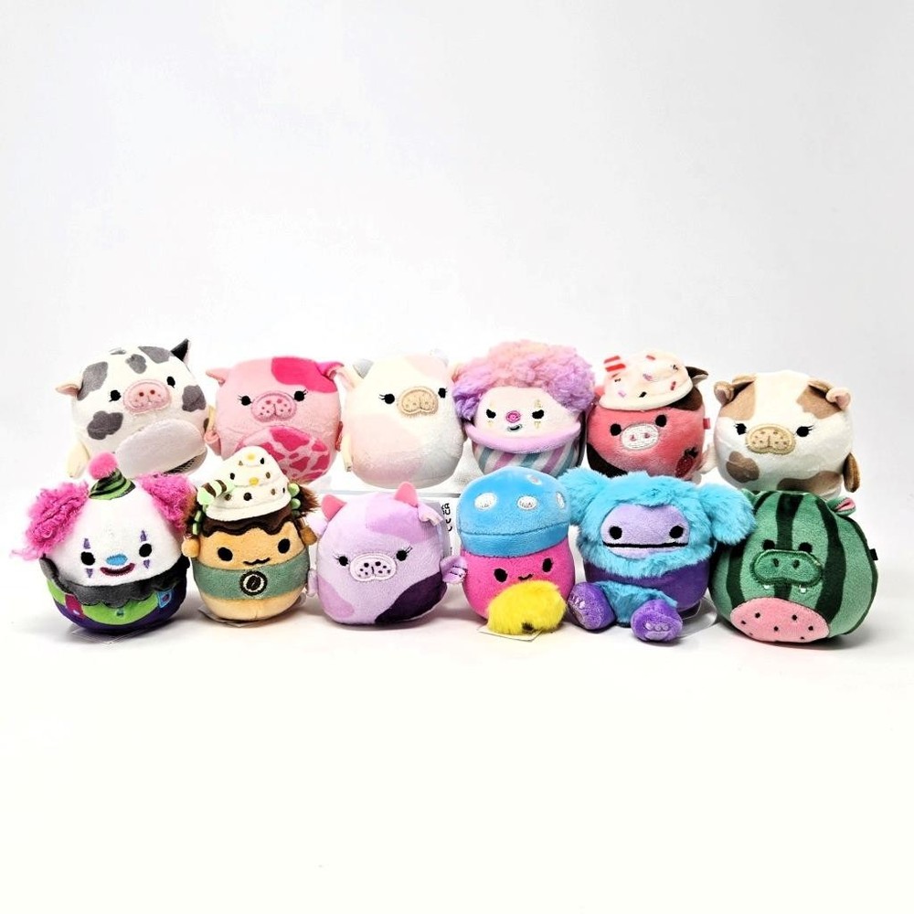 SQUISHMALLOWS Squad 2″ Plush Minis – Lot of 12 Different New Figures (Bin12)