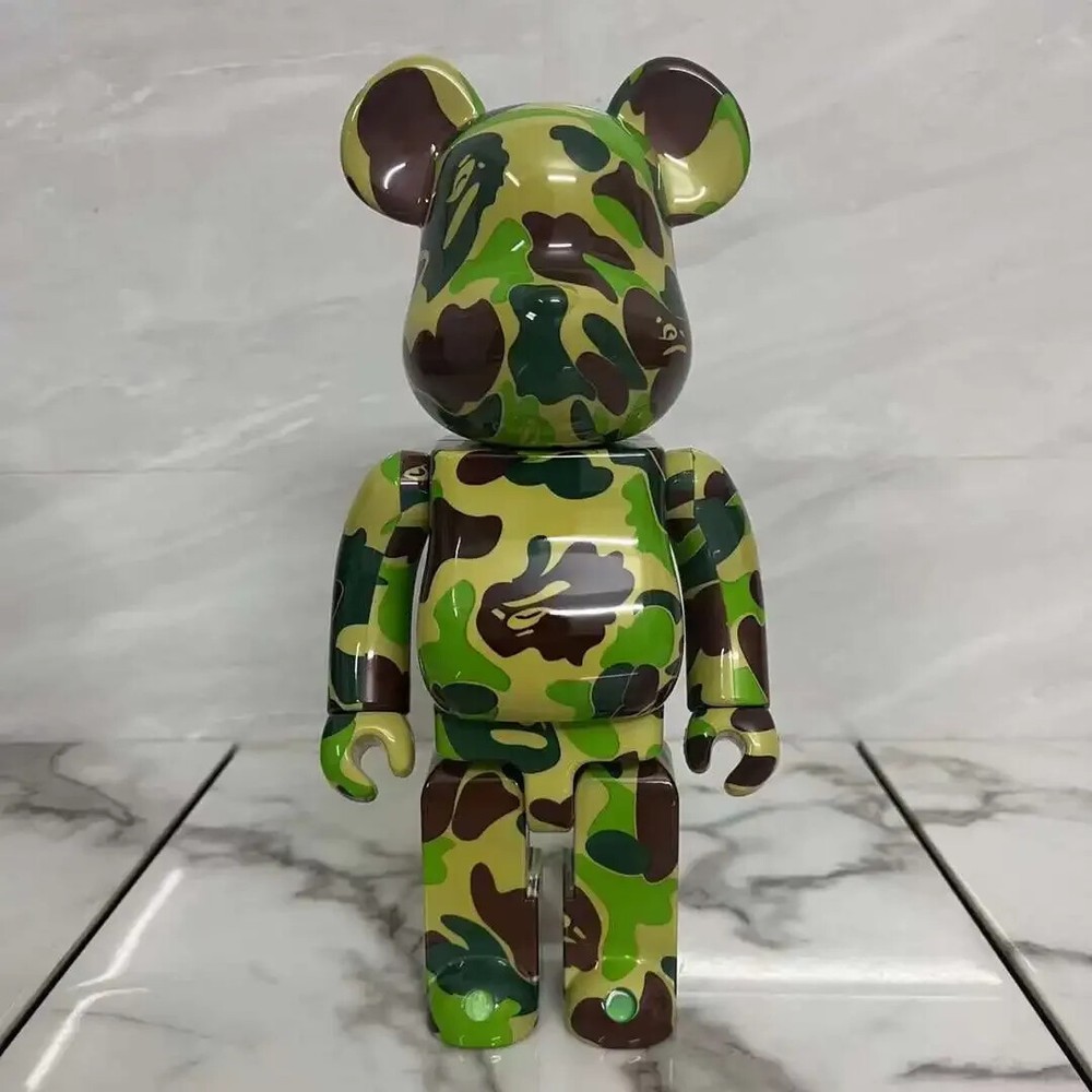 Camouflage Shark Bearbrick 400% Green Blue Red Four Colors 28cm Height Bear Doll