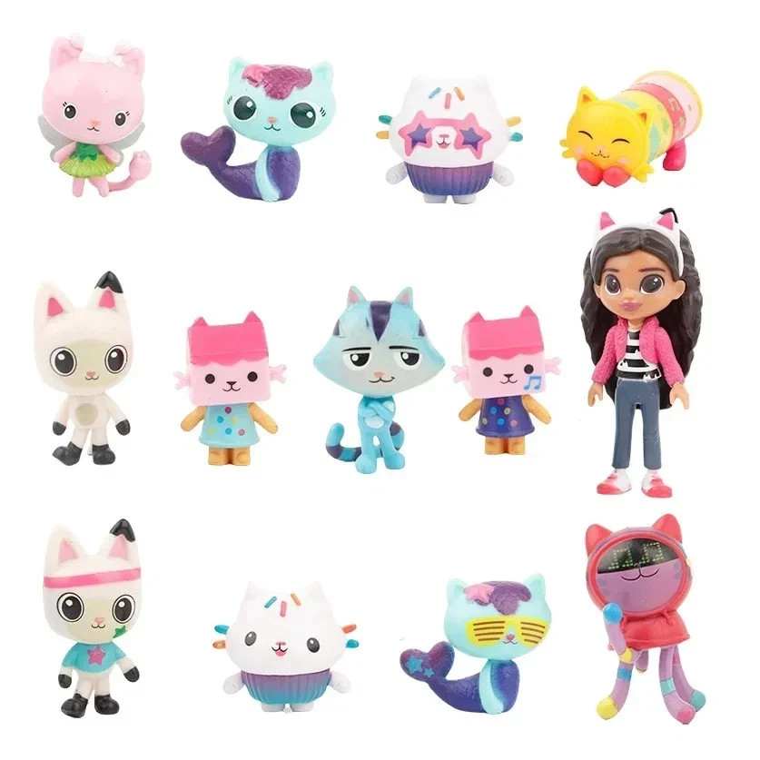 13pcs/set Gabby’s Dollhouse Action Figure Cute Doll Collection Model Toys***