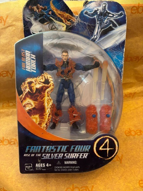 Fantastic Four Rise Of The Silver Surfer Fire Blast Human Torch 6″ Figure New
