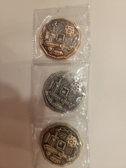 Savage Crucible “Swords” Coin Set (Bronze, Silver And Gold?). Set Of 3 Coins