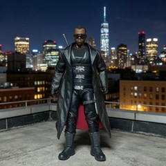 1/12 black overcoat for 6″ blade figure SHF Nota Mezco MixMax PHICEN Figma ❶USA❶
