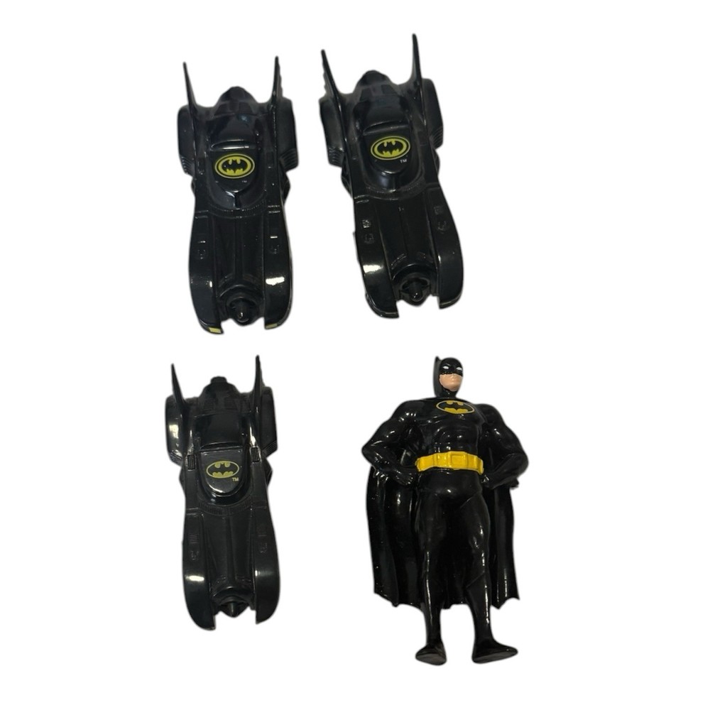 1989 Vintage DC Comics Applause ERTL Batman Action Figure Car Lot Of 4