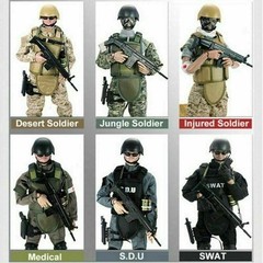 1/6 Military Army Combat Swat Police Soldier ACU Suit Figure Model Action Toys