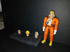 4 Zica Toys Space 1999 Astronaut Heads – Alan Carter, Koenig, Russell, Bergman