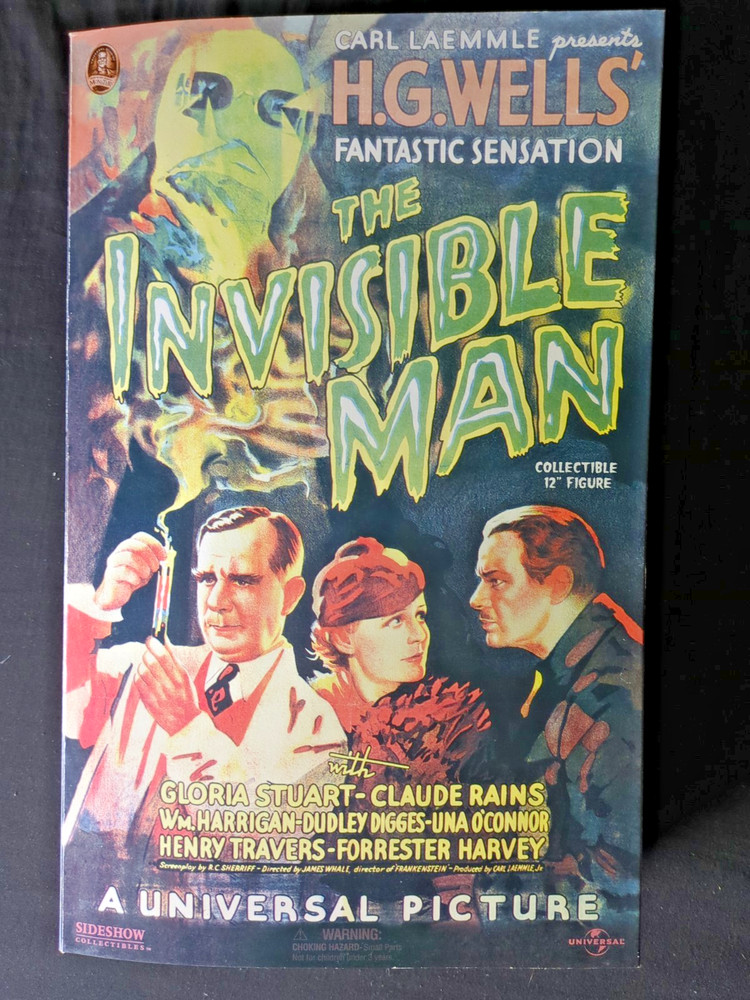 The Invisible Man 12″ figure Sideshow Collectibles Universal Monsters – RARE