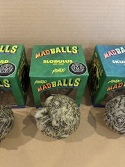 Madballs Mondo Set Glow In The Dark Skull Face Slobulus Horn Head Toy Figure OOP