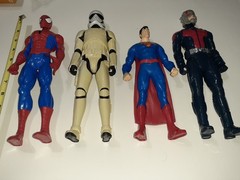 Lot of 4 Hasbro Mattel Action Figures Superhero 9.5-12″ Inch Marvel-DC Comics