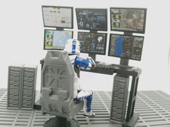 1:18 Scale Command Center Computer Diorama Set for 4″ Star Wars Figures