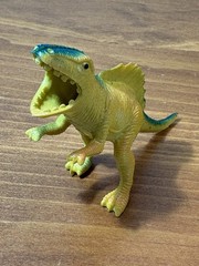 Vintage Mini Dinosaur Figures Hard Plastic Rubber Toys Lot Of 6 Clean.