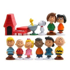 Peanuts Charlie Brown Snoopy Playset 12 Figure Cake Topper Usa Toy Set