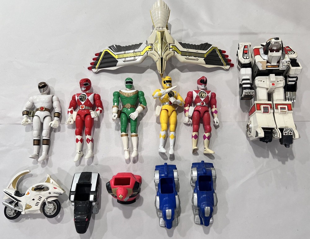 Vintage Bandai Mighty Morphin Power Rangers Cycle Figure Lot (see Video)