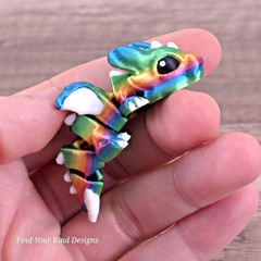 Dragon Hatchling 3D Printed Flexi Fidget Articulated Toy 2.25″ Collectible Mini