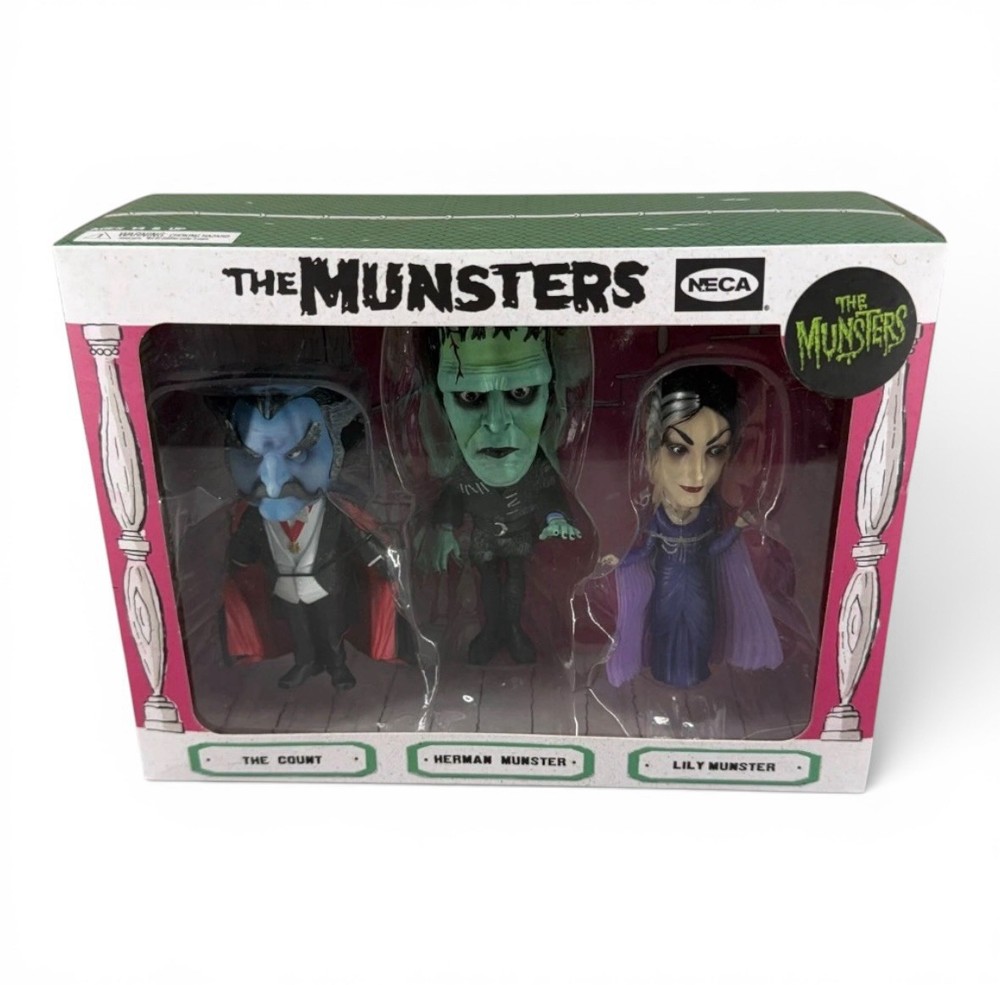 NECA Rob Zombie’s The Munsters – Stylized Figures Little Big Head 3-Pack New
