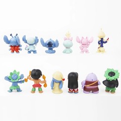 HOT 12pcs/set Stitch Scrump Lilo 5-7cm PVC Anime Figure Cartoon Characters Gift