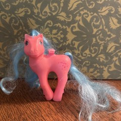 Vintage My Little Pony Flutter Wingsong 1986 Pink Blue Pegasus G1 MLP479