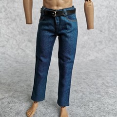 SSbeauty M 1/6 Custom Scale Blue Jeans Pants for 12″ Male Action Figure Doll …