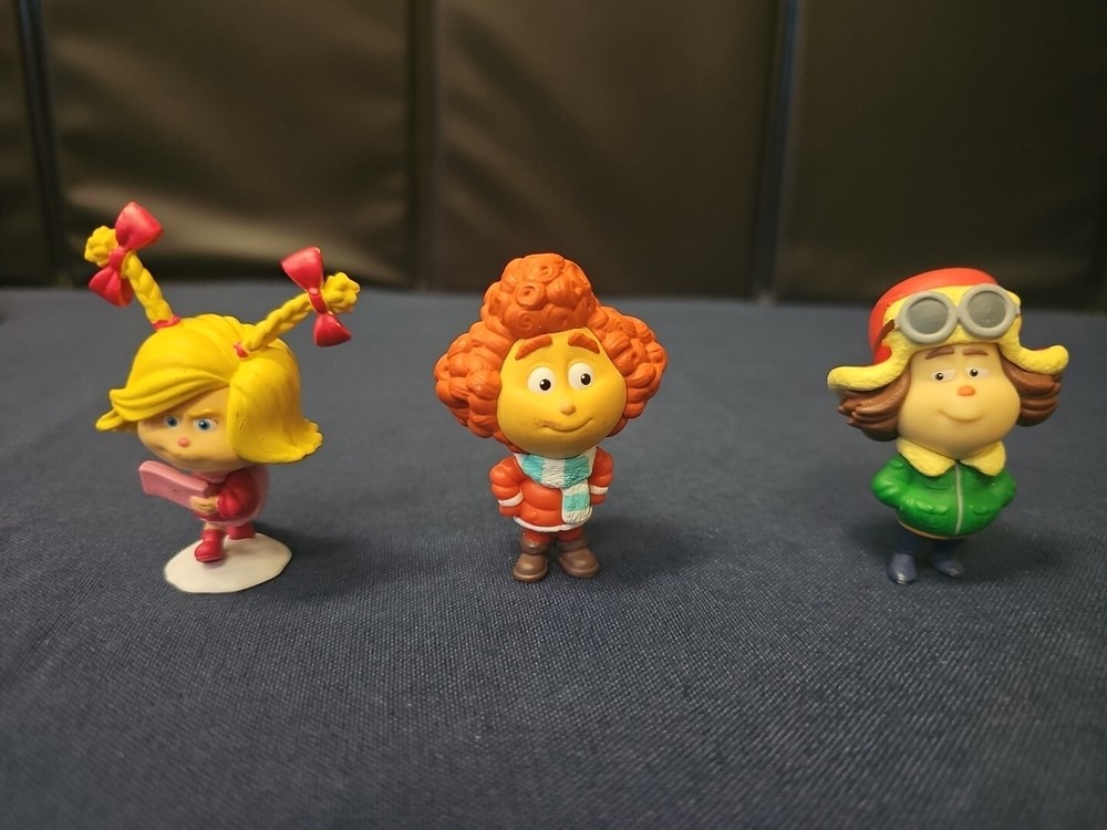 3 Grinch Who Stole Christmas Figure – Cindy Lou + Ozzy + Groopert Loose Figures