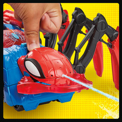 Marvel Car Playset with Blast Feature and Action Figure for Kids Ages 4 and Up