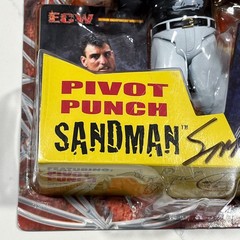 Sandman ECW Bash of the Brawlers Figure Signed Series 5 OSFTM 2000 MOC WWF WWE