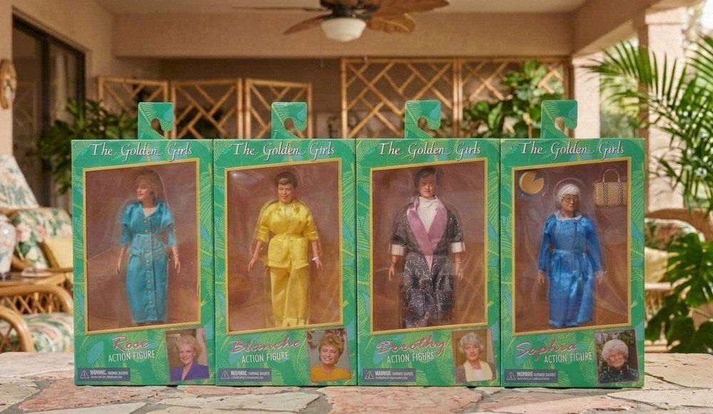 NECA The Golden Girls 8″ Clothed Action Figure Set Rose Blanche Dorothy Sophia