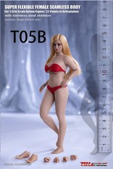 TBLeague 1/12 T05B Female Flexible Suntan Mid Bust Seamless Body W/Head 6″Figure
