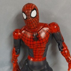 Marvel Spider-Man 6in Red/Black Plastic Action Figure Fully Jointed 2002