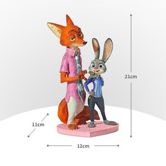Authentic Enesco Disney Zootopia Nick Judy Heart Shape Action Figure Collectible