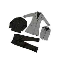 12 Inch 1:6 Scale Male Soldier Toy Gray Coat Set Clothes Model CC307