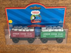 2001 Learning Curve Wooden Thomas Train Sodor China Clay Cars! New