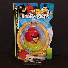 Angry Birds Morph Lite Flashlight 3 Figure Set Lite Force Black Red Yellow Bird