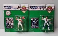 Starting Lineup [SLU] Lot/Bundle – Joe Montana & Drew Bledsoe – 1995 Edition