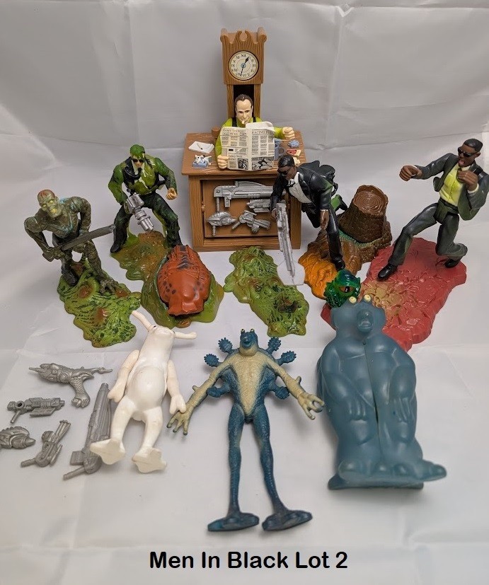Vintage Men in Black MIB Action Figure 1996 Galoob Will Smith Toy Set Lot 2